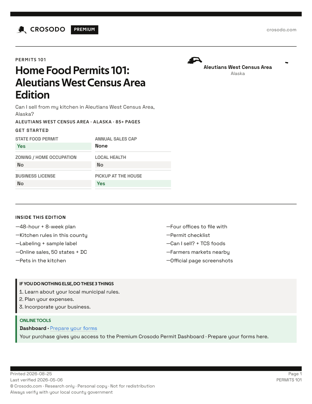 Permit Guide 101 cover for Aleutians West Census Area