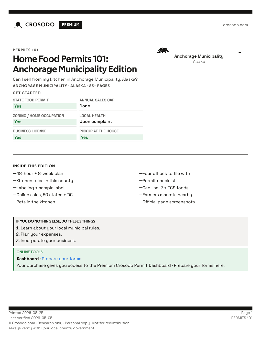 Permit Guide 101 cover for Anchorage Municipality