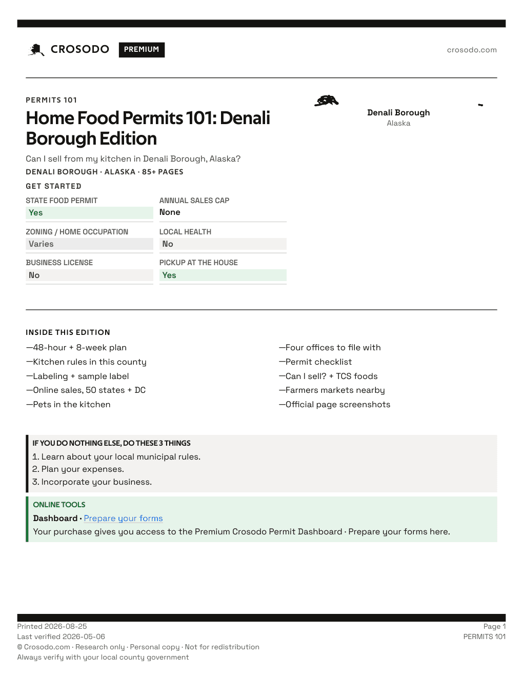 Permit Guide 101 cover for Denali Borough