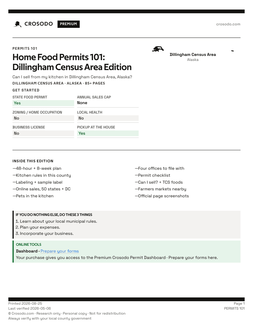 Permit Guide 101 cover for Dillingham Census Area