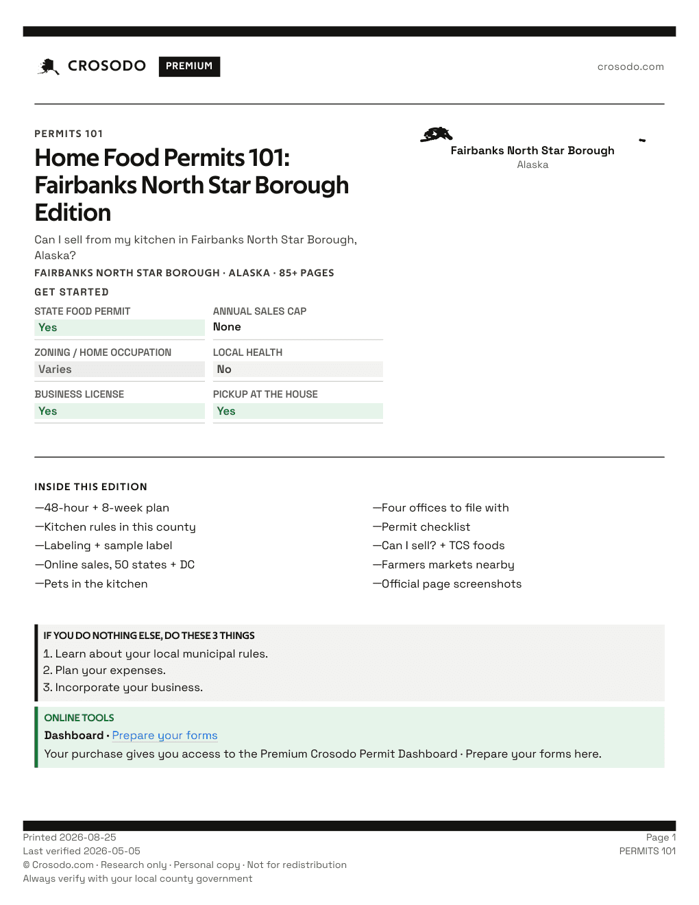 Permit Guide 101 cover for Fairbanks North Star Borough