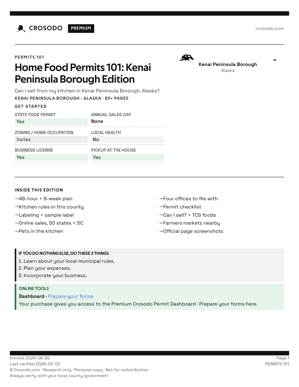 Permit Guide 101 cover for Kenai Peninsula Borough