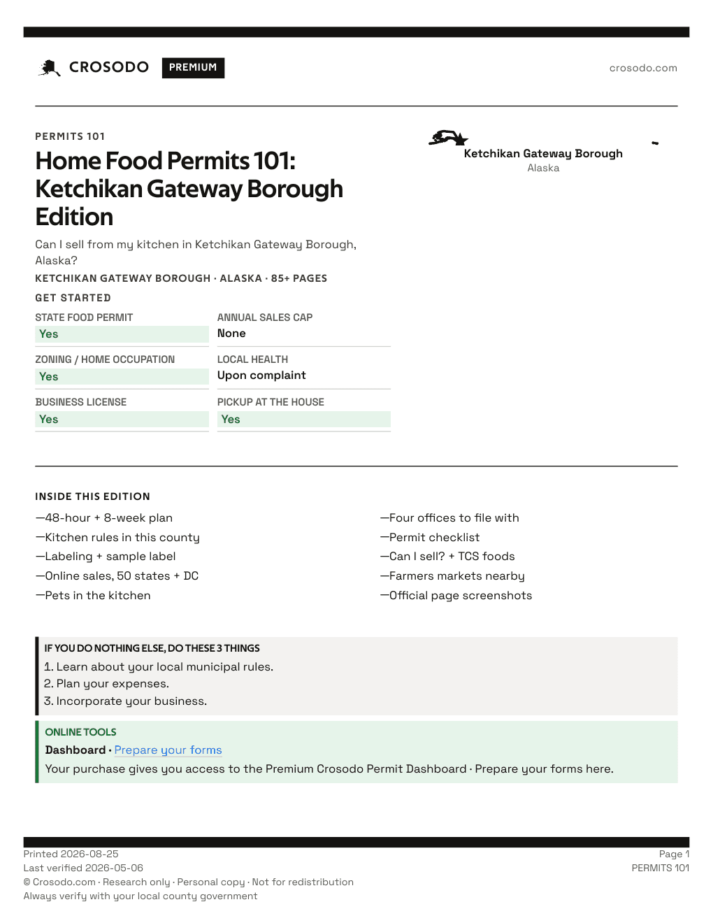 Permit Guide 101 cover for Ketchikan Gateway Borough
