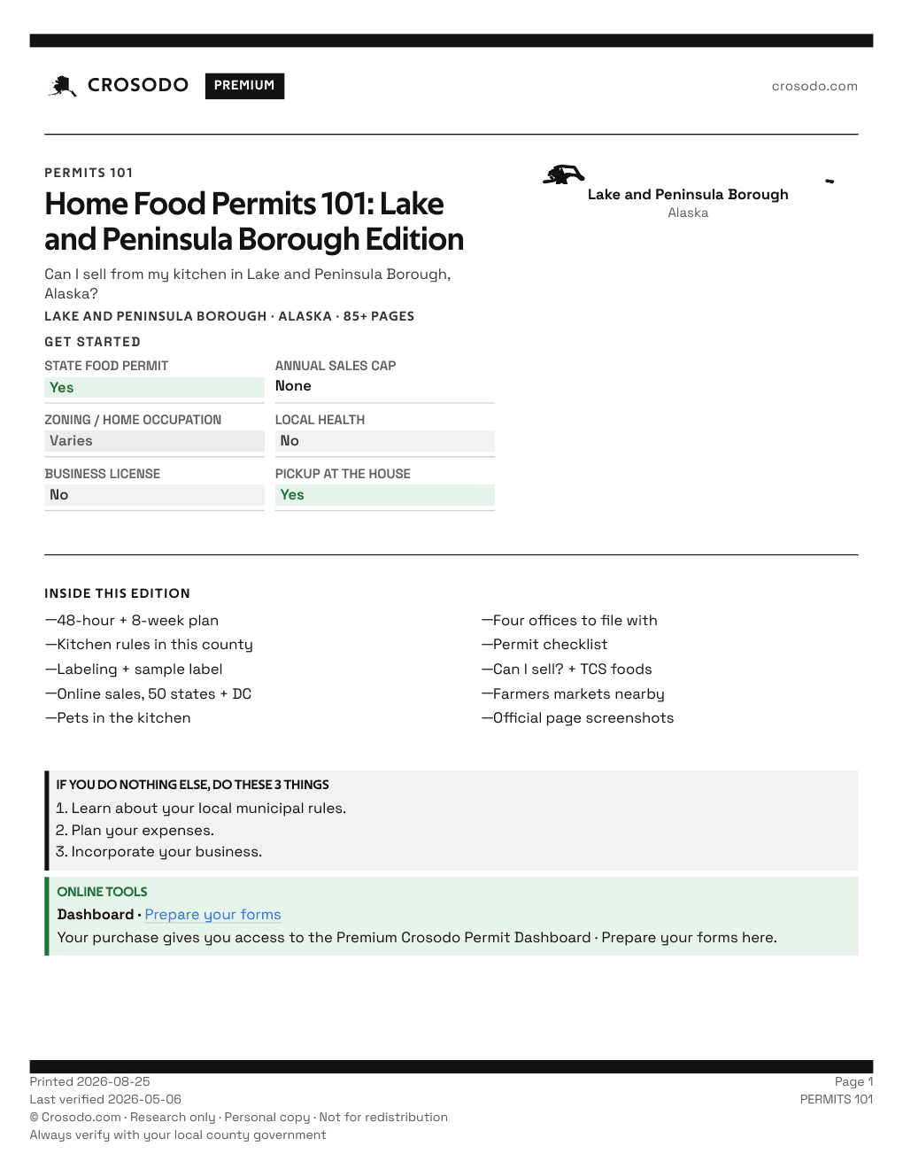 Permit Guide 101 cover for Lake and Peninsula Borough