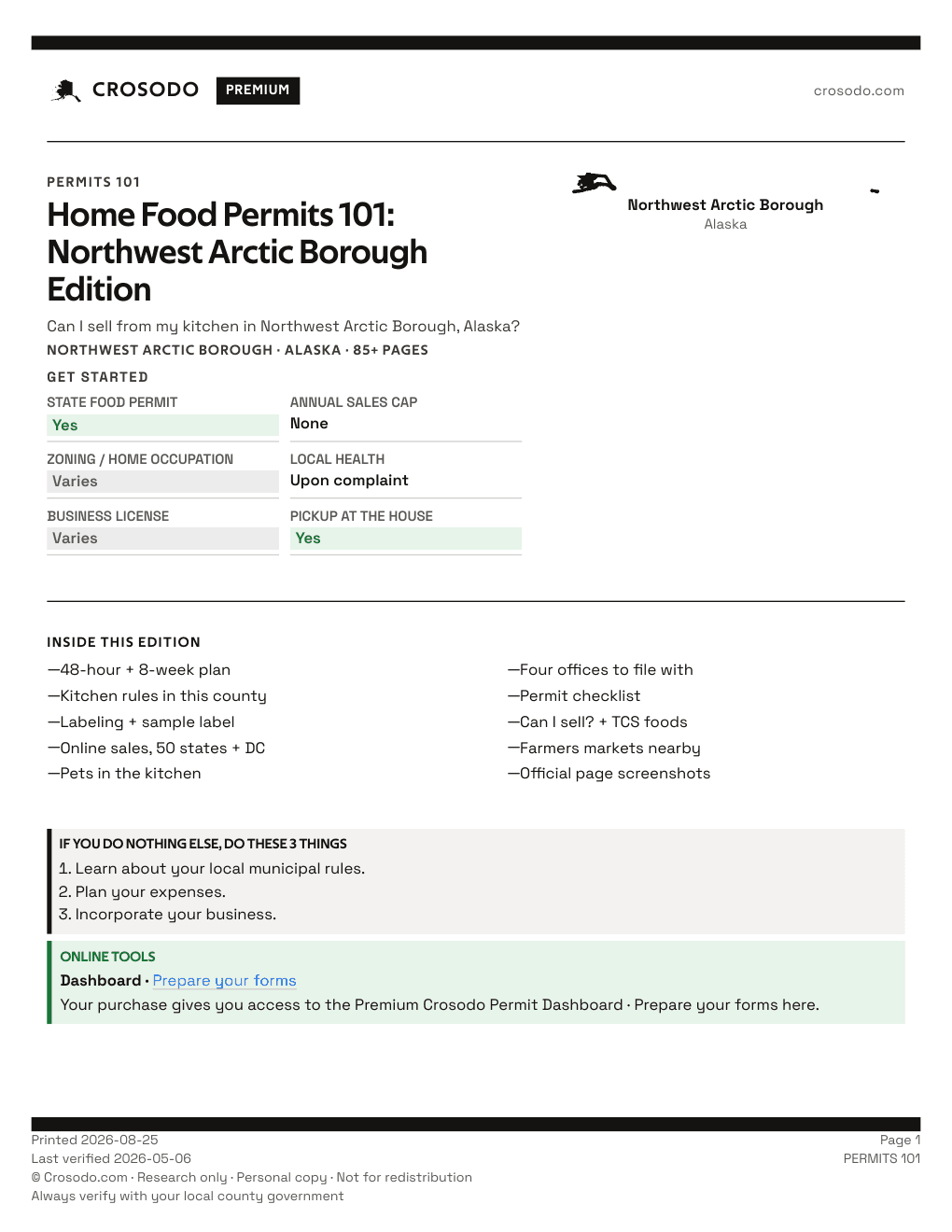 Permit Guide 101 cover for Northwest Arctic Borough