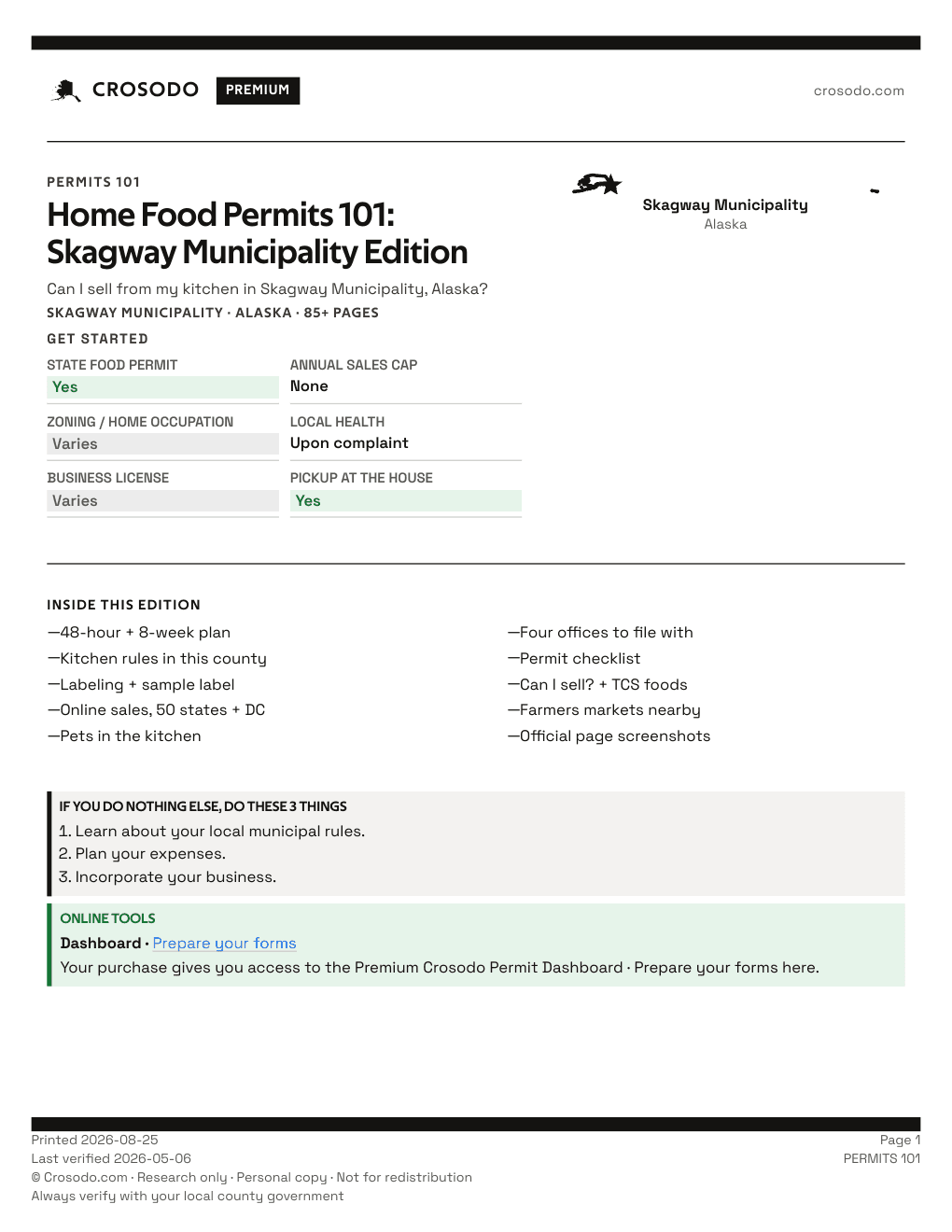 Permit Guide 101 cover for Skagway Municipality