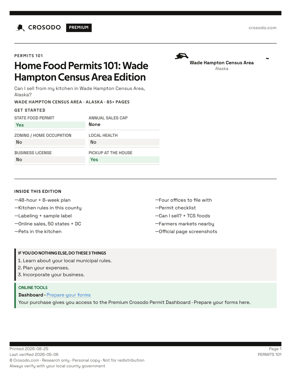 Permit Guide 101 cover for Wade Hampton Census Area