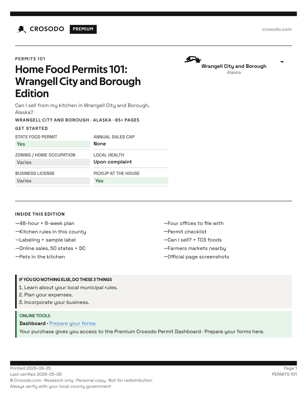 Permit Guide 101 cover for Wrangell City and Borough