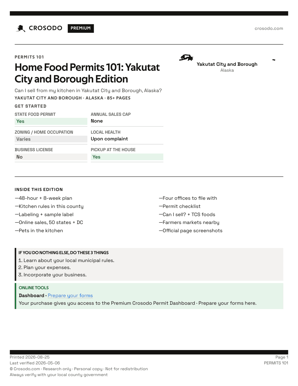 Permit Guide 101 cover for Yakutat City and Borough