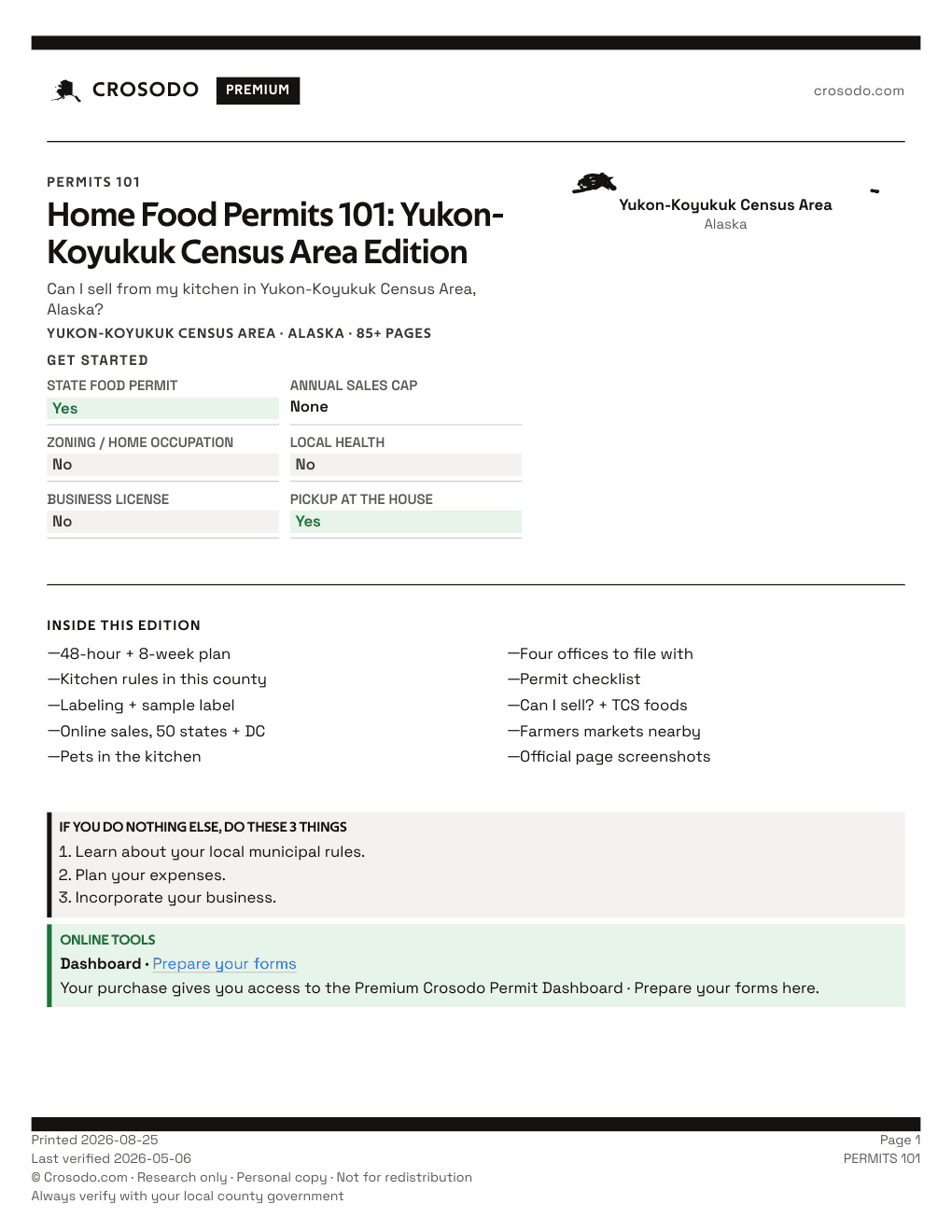 Permit Guide 101 cover for Yukon-Koyukuk Census Area