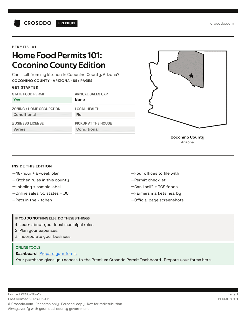 Permit Guide 101 cover for Coconino County