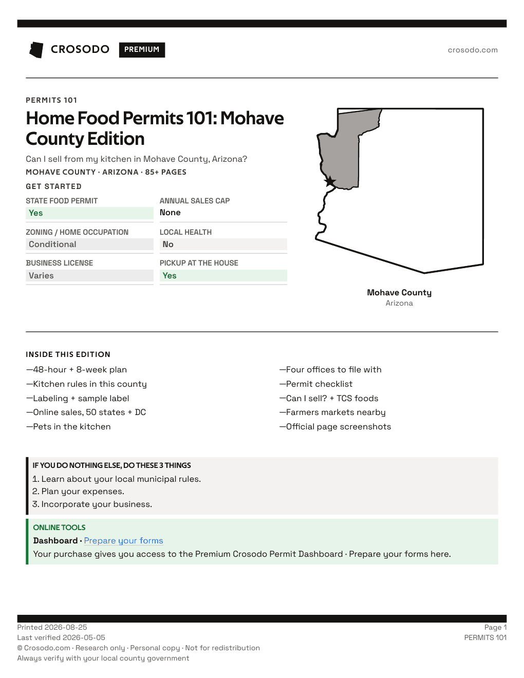 Permit Guide 101 cover for Mohave County