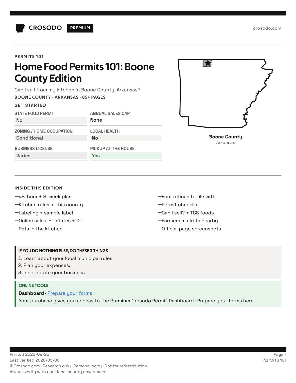 Permit Guide 101 cover for Boone County