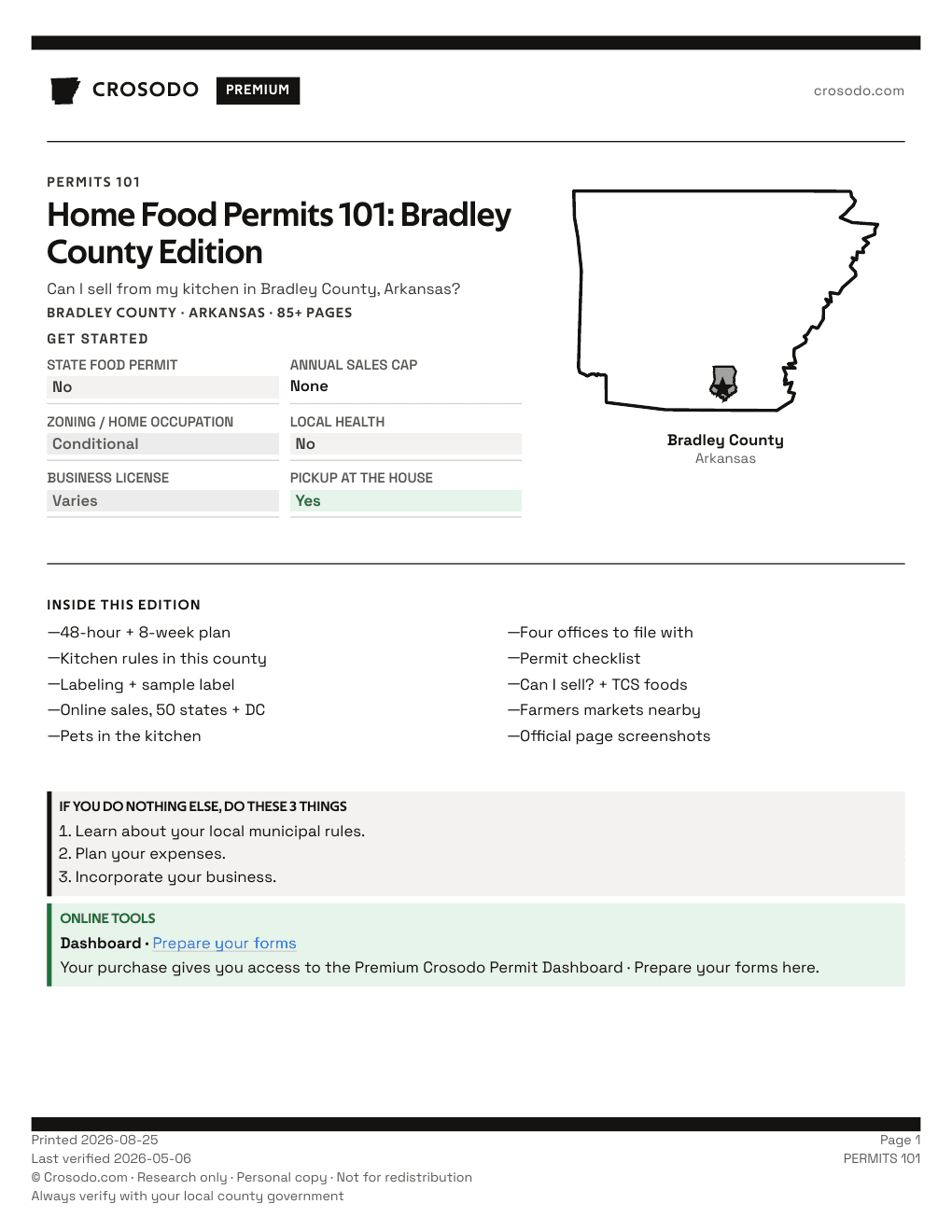 Permit Guide 101 cover for Bradley County