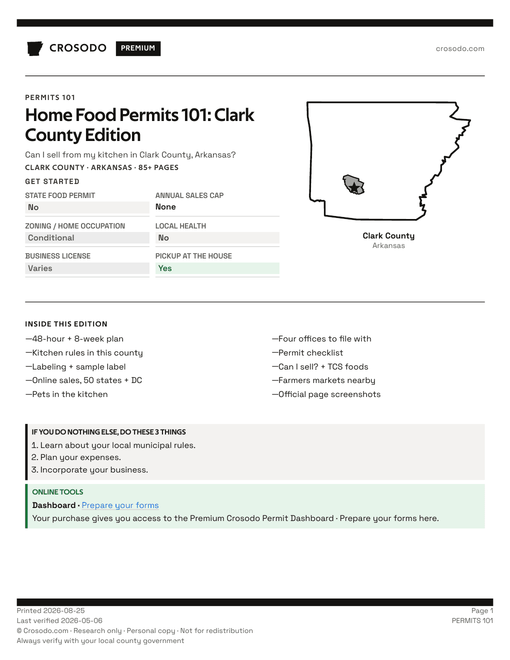 Permit Guide 101 cover for Clark County