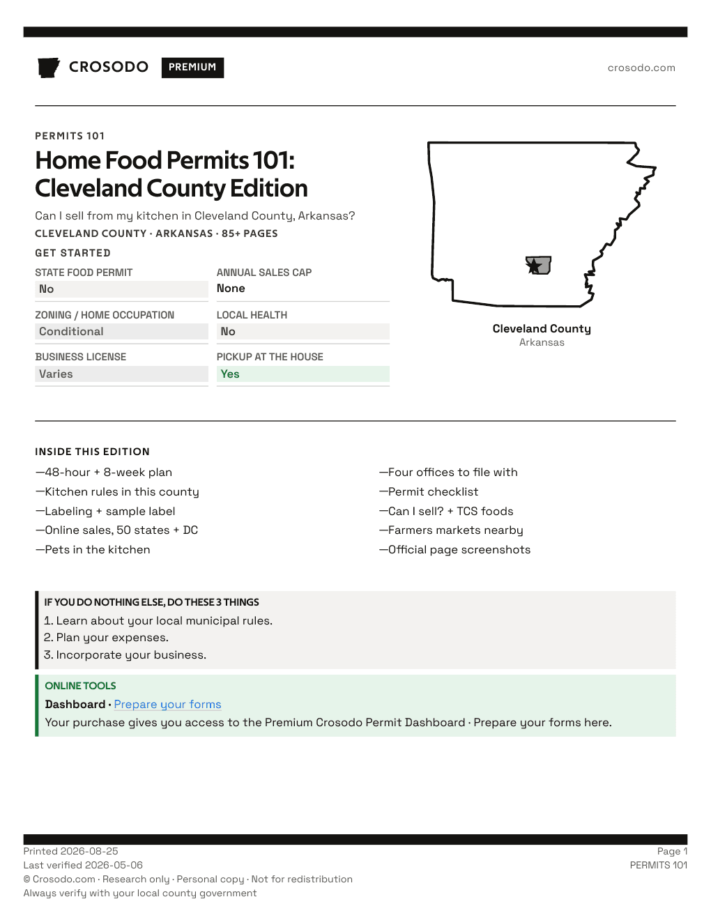 Permit Guide 101 cover for Cleveland County