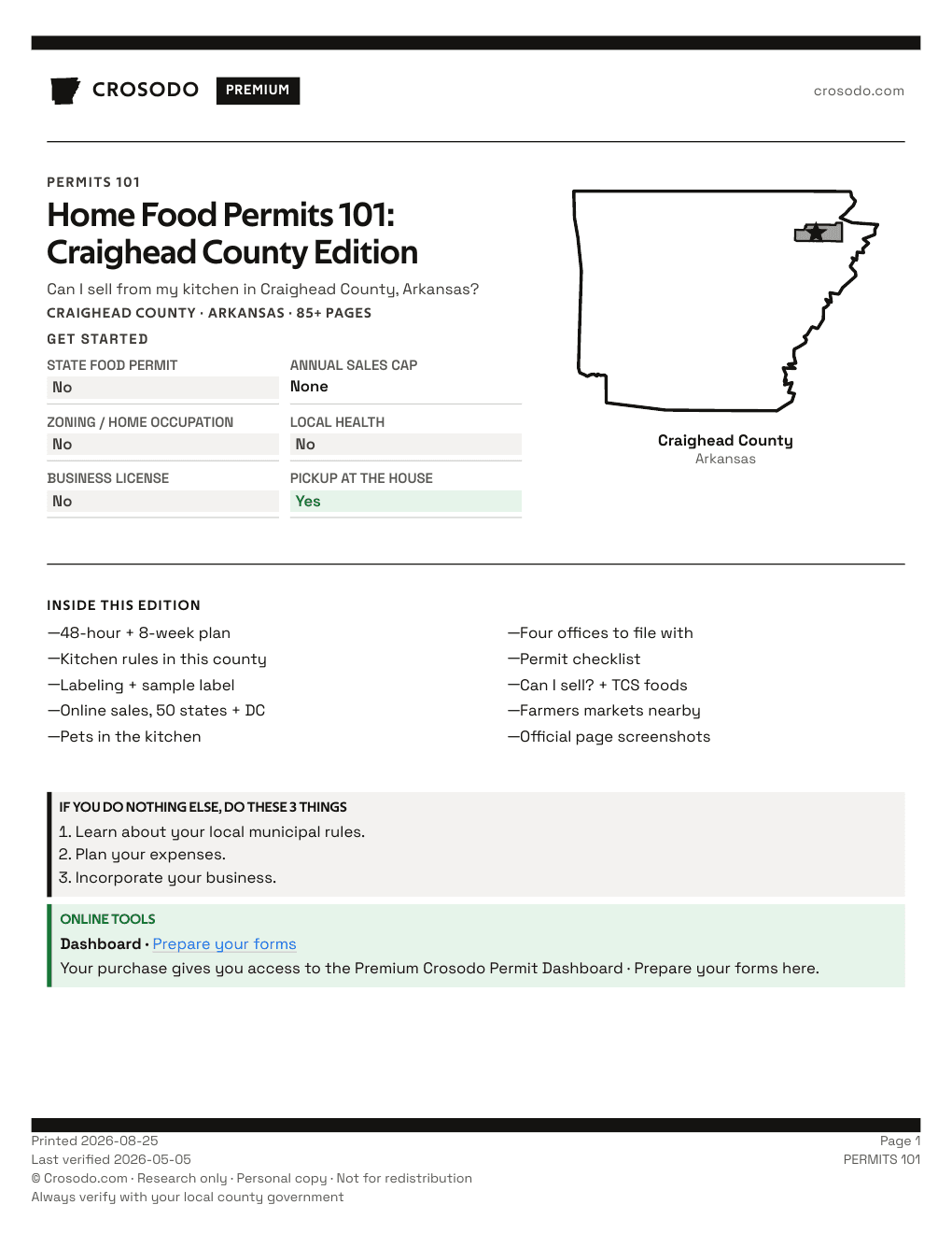 Permit Guide 101 cover for Craighead County