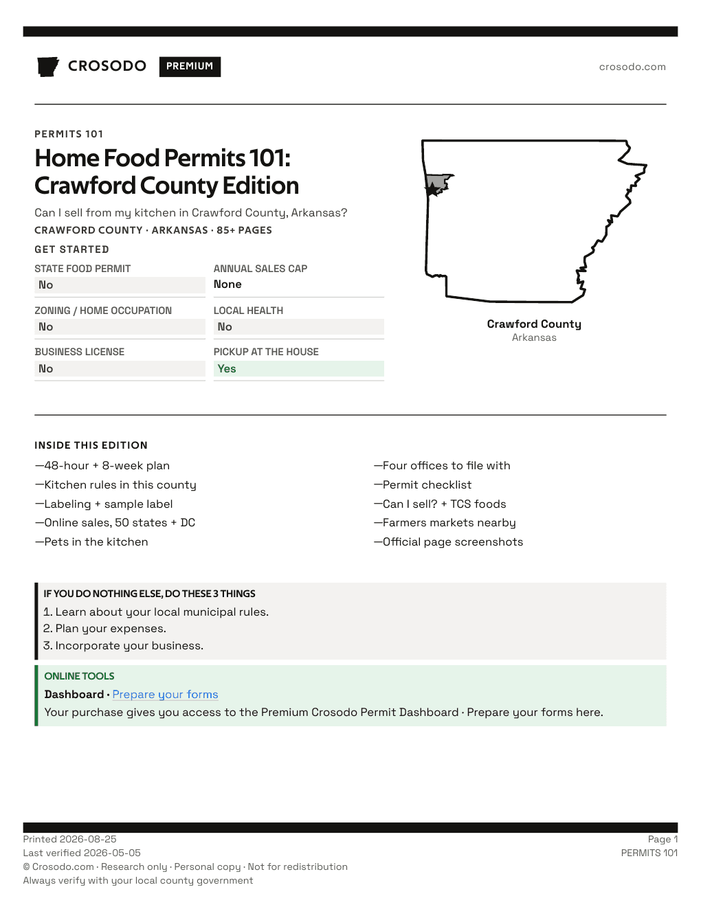 Permit Guide 101 cover for Crawford County