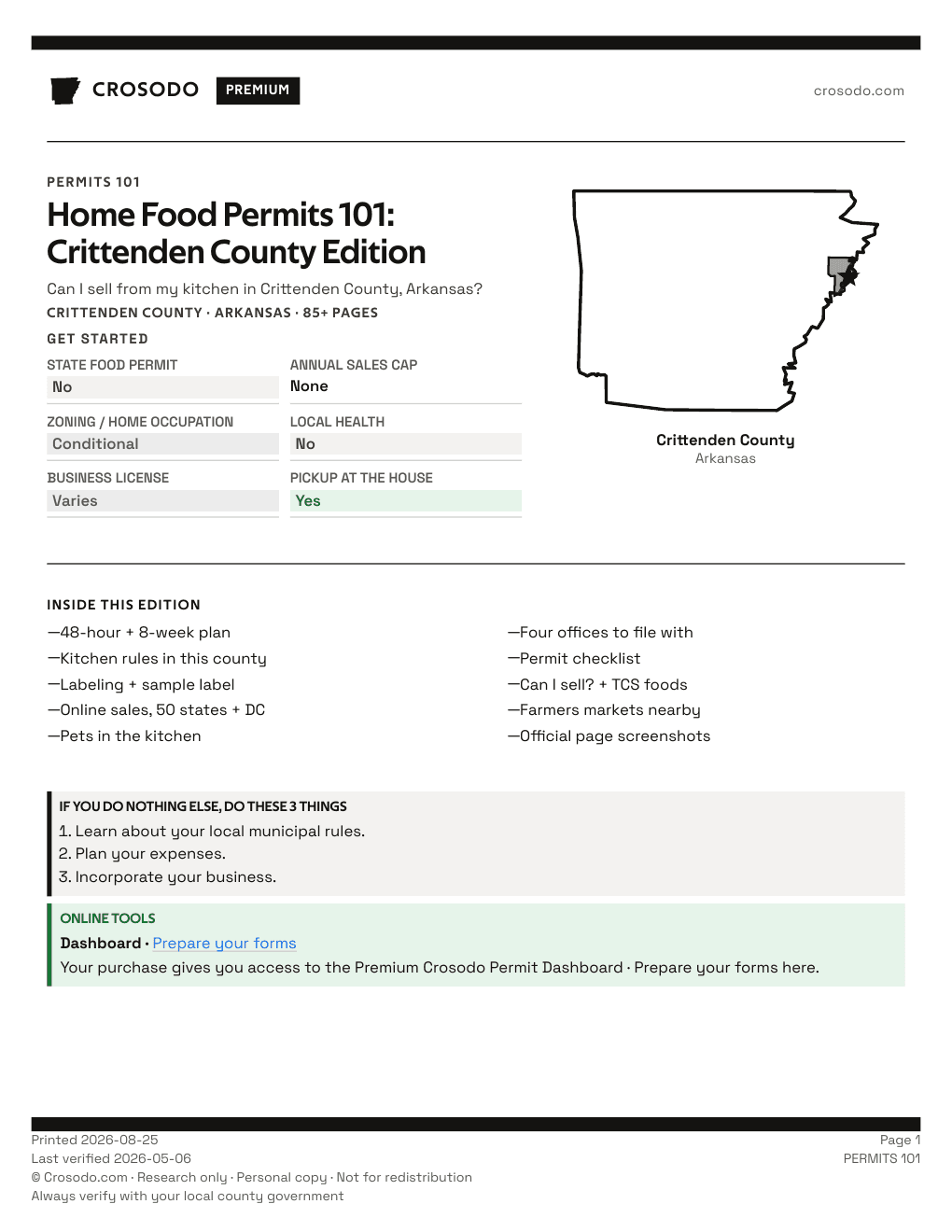 Permit Guide 101 cover for Crittenden County