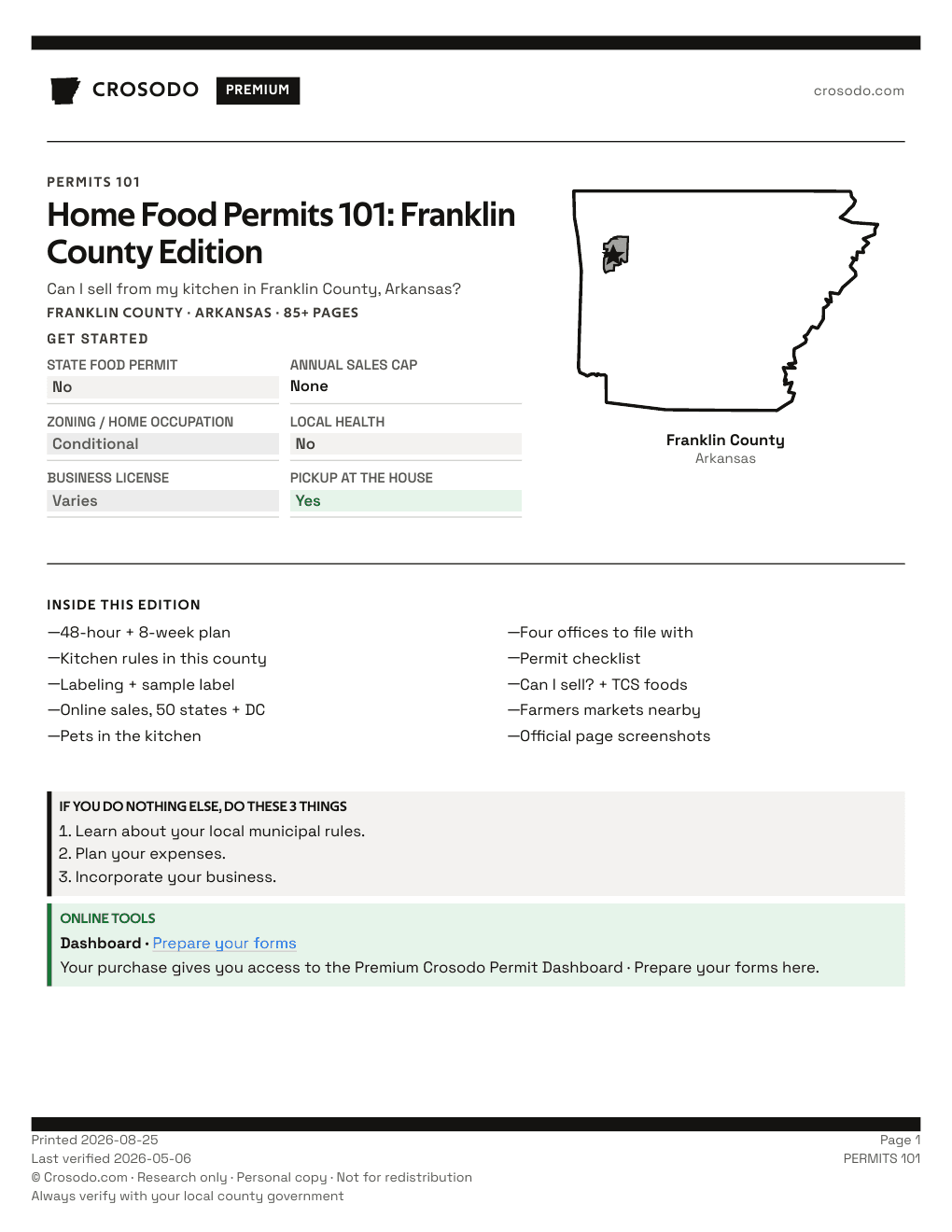 Permit Guide 101 cover for Franklin County