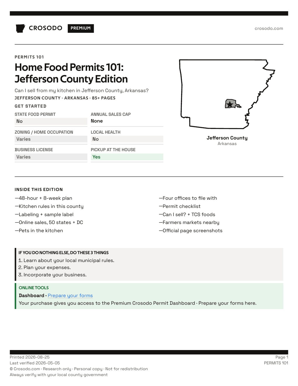 Permit Guide 101 cover for Jefferson County