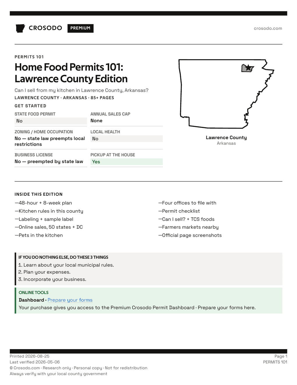 Permit Guide 101 cover for Lawrence County