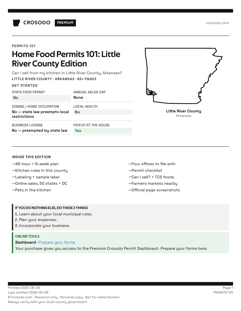 Permit Guide 101 cover for Little River County
