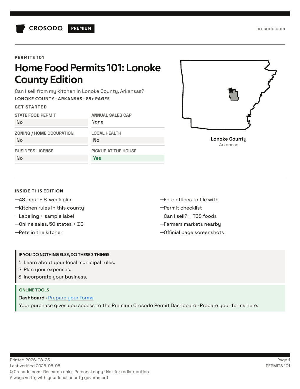 Permit Guide 101 cover for Lonoke County