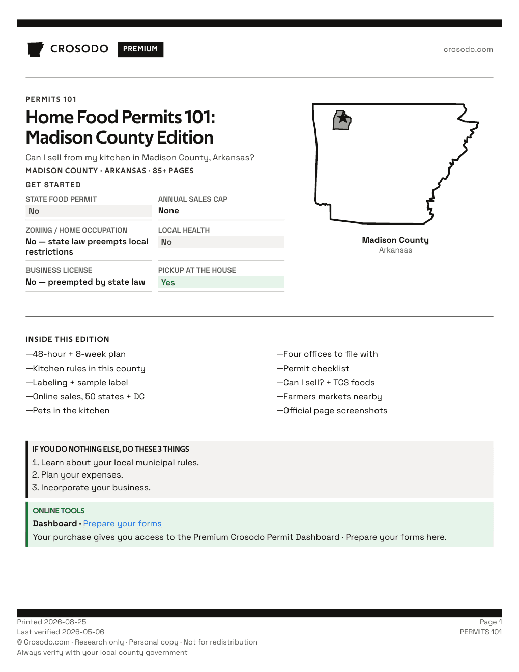 Permit Guide 101 cover for Madison County