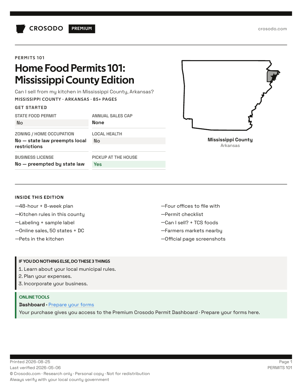 Permit Guide 101 cover for Mississippi County