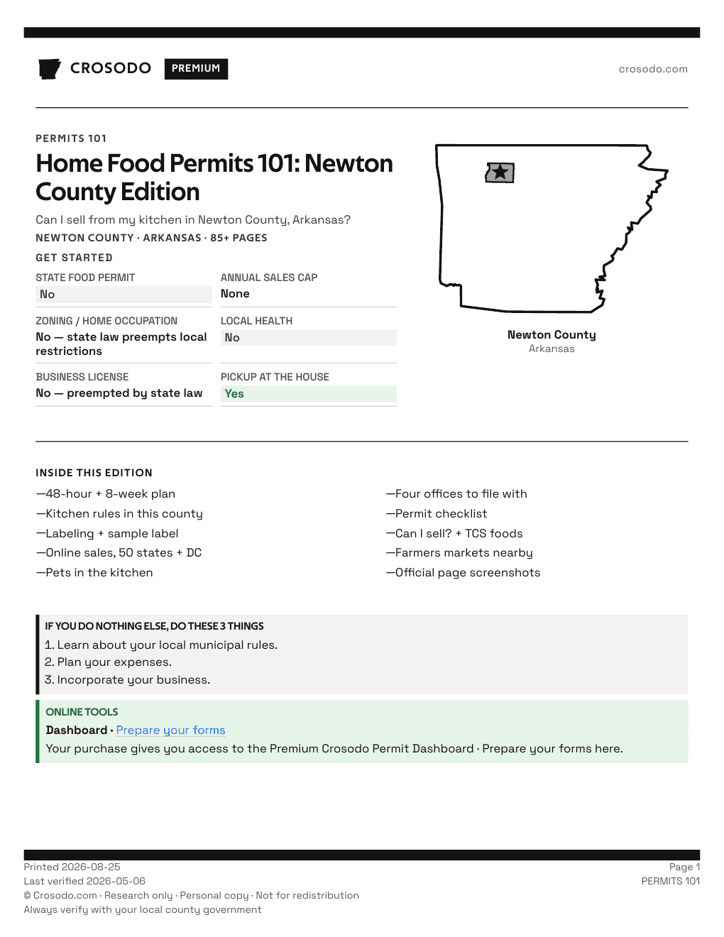 Permit Guide 101 cover for Newton County
