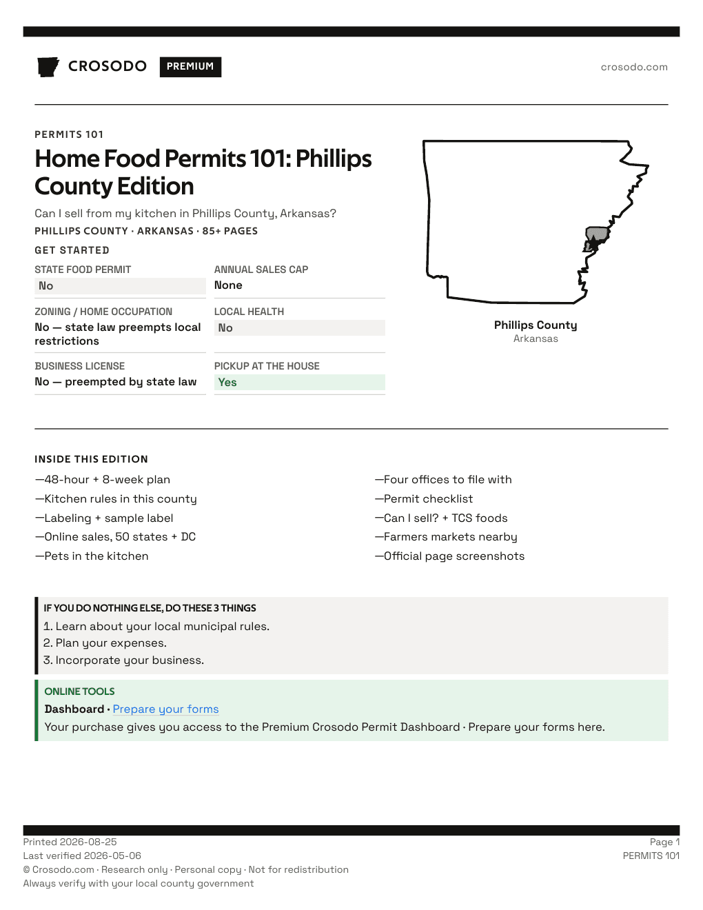 Permit Guide 101 cover for Phillips County