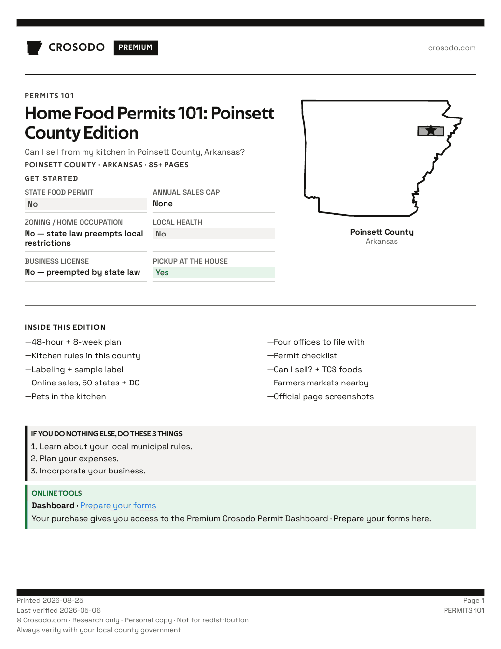 Permit Guide 101 cover for Poinsett County