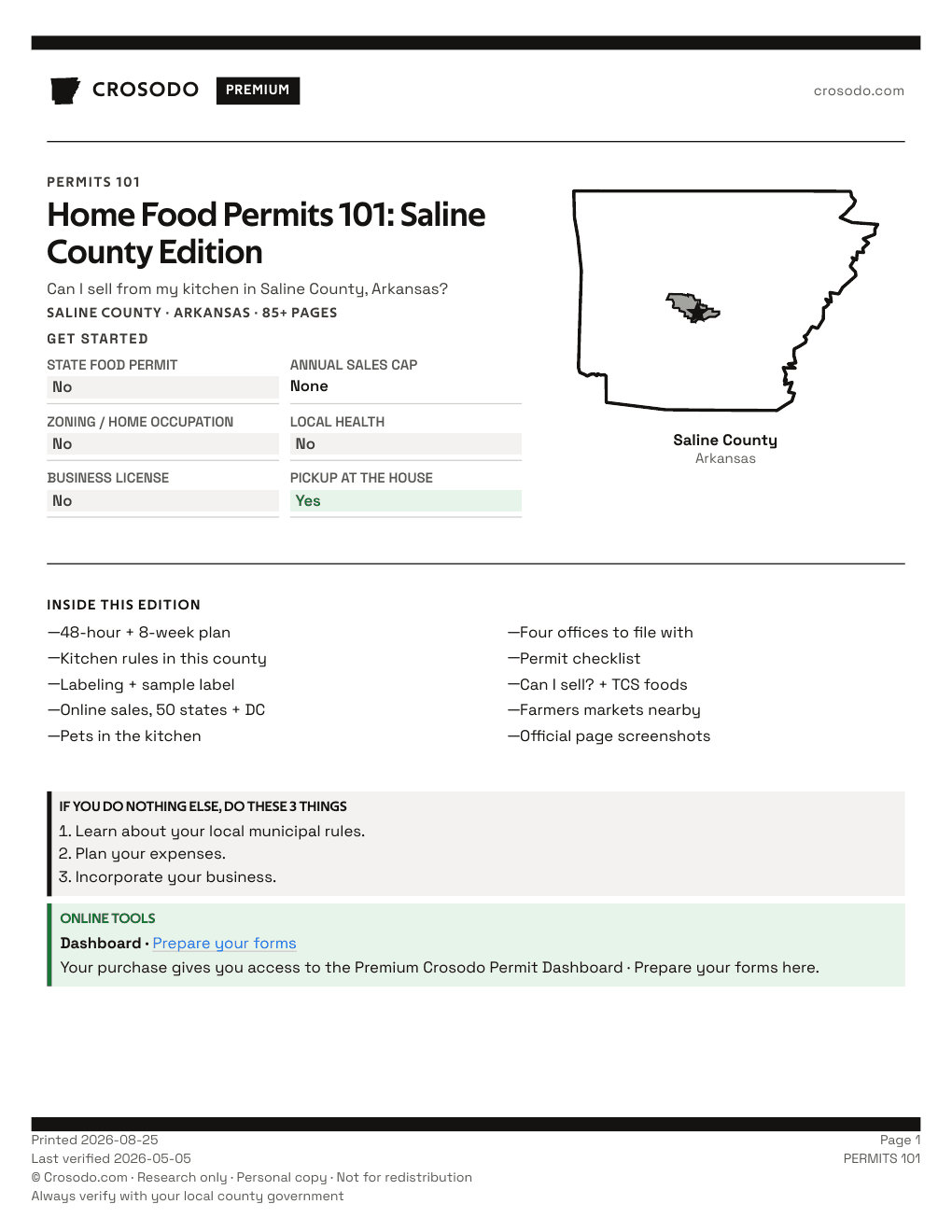 Permit Guide 101 cover for Saline County