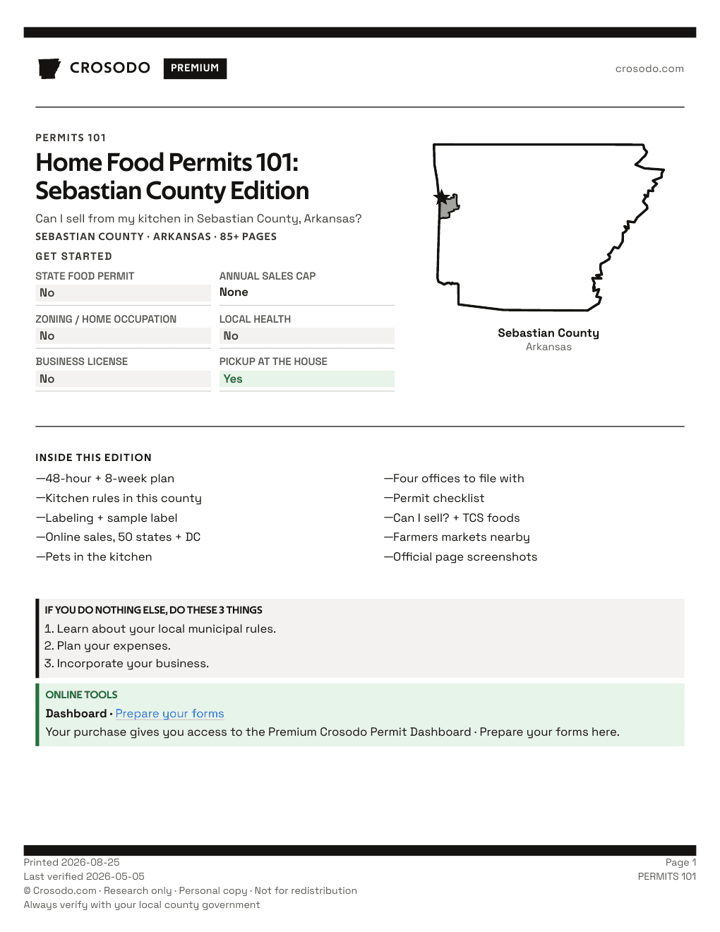Permit Guide 101 cover for Sebastian County