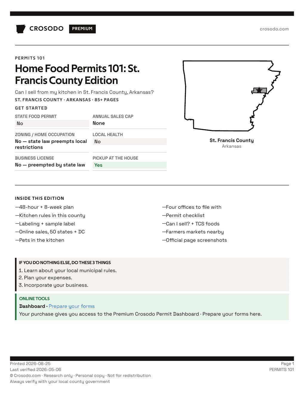 Permit Guide 101 cover for St. Francis County