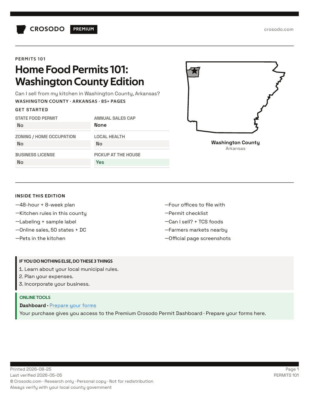Permit Guide 101 cover for Washington County