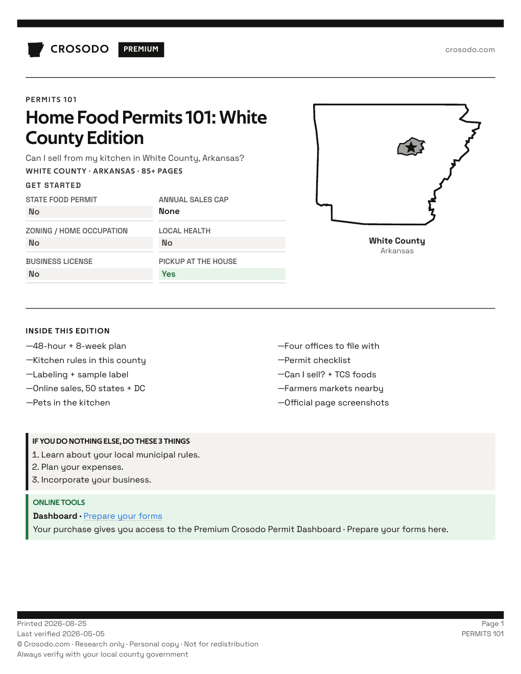 Permit Guide 101 cover for White County