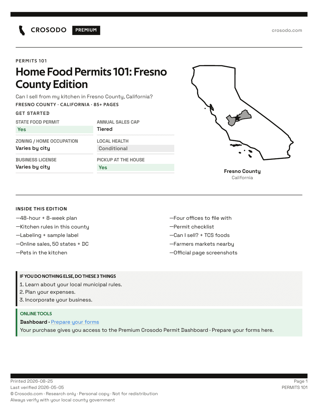 Permit Guide 101 cover for Fresno County