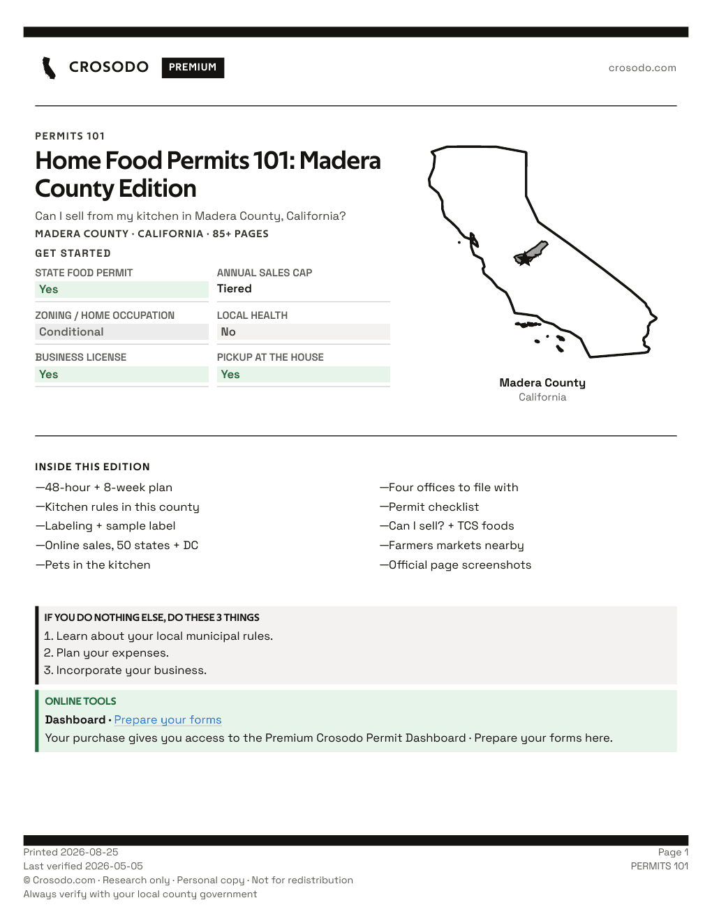 Permit Guide 101 cover for Madera County