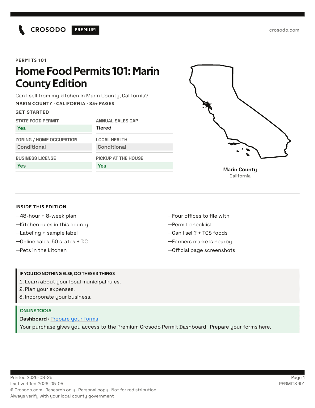 Permit Guide 101 cover for Marin County