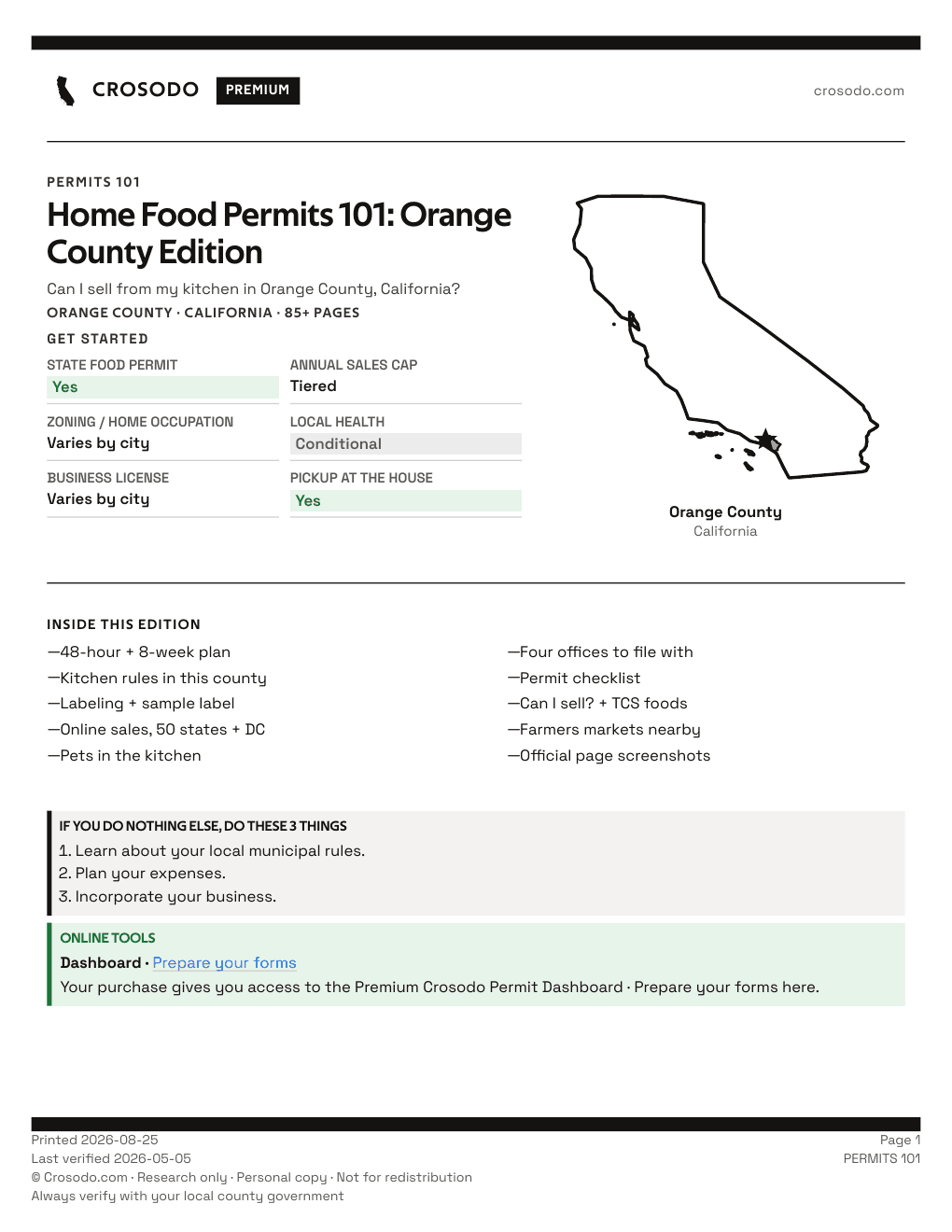 Permit Guide 101 cover for Orange County