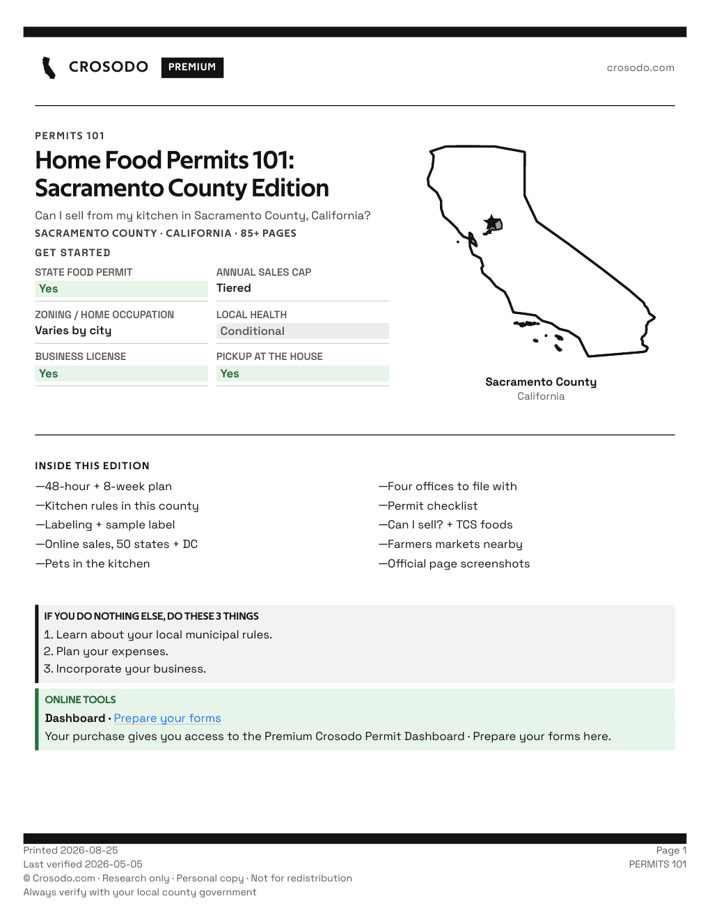 Permit Guide 101 cover for Sacramento County