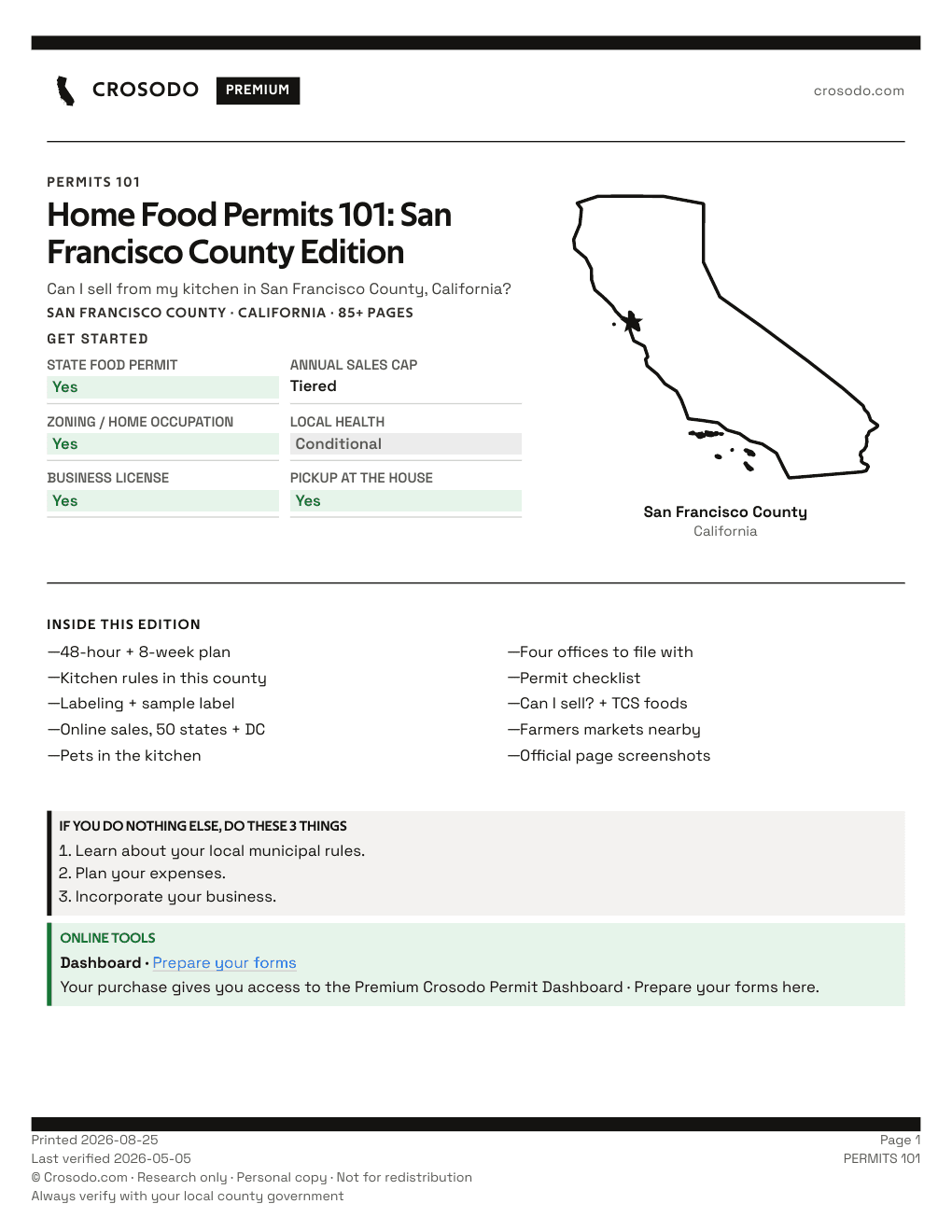 Permit Guide 101 cover for San Francisco County