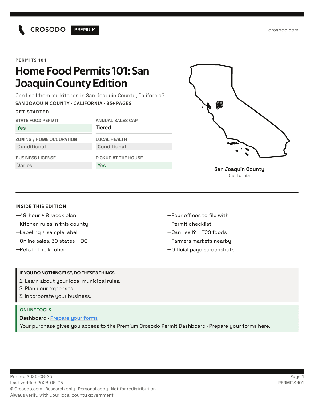 Permit Guide 101 cover for San Joaquin County