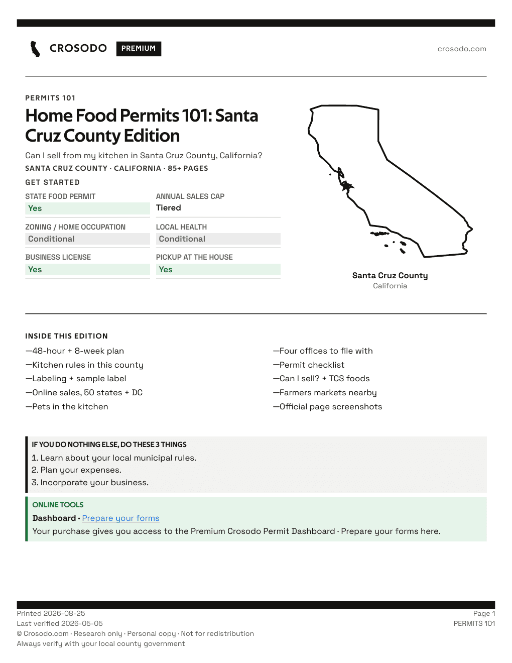 Permit Guide 101 cover for Santa Cruz County