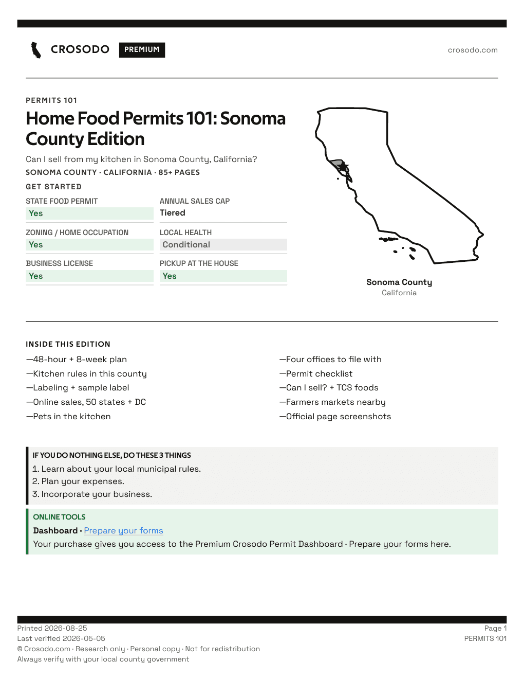 Permit Guide 101 cover for Sonoma County