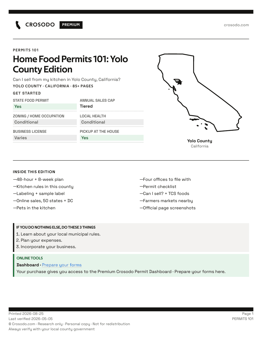 Permit Guide 101 cover for Yolo County