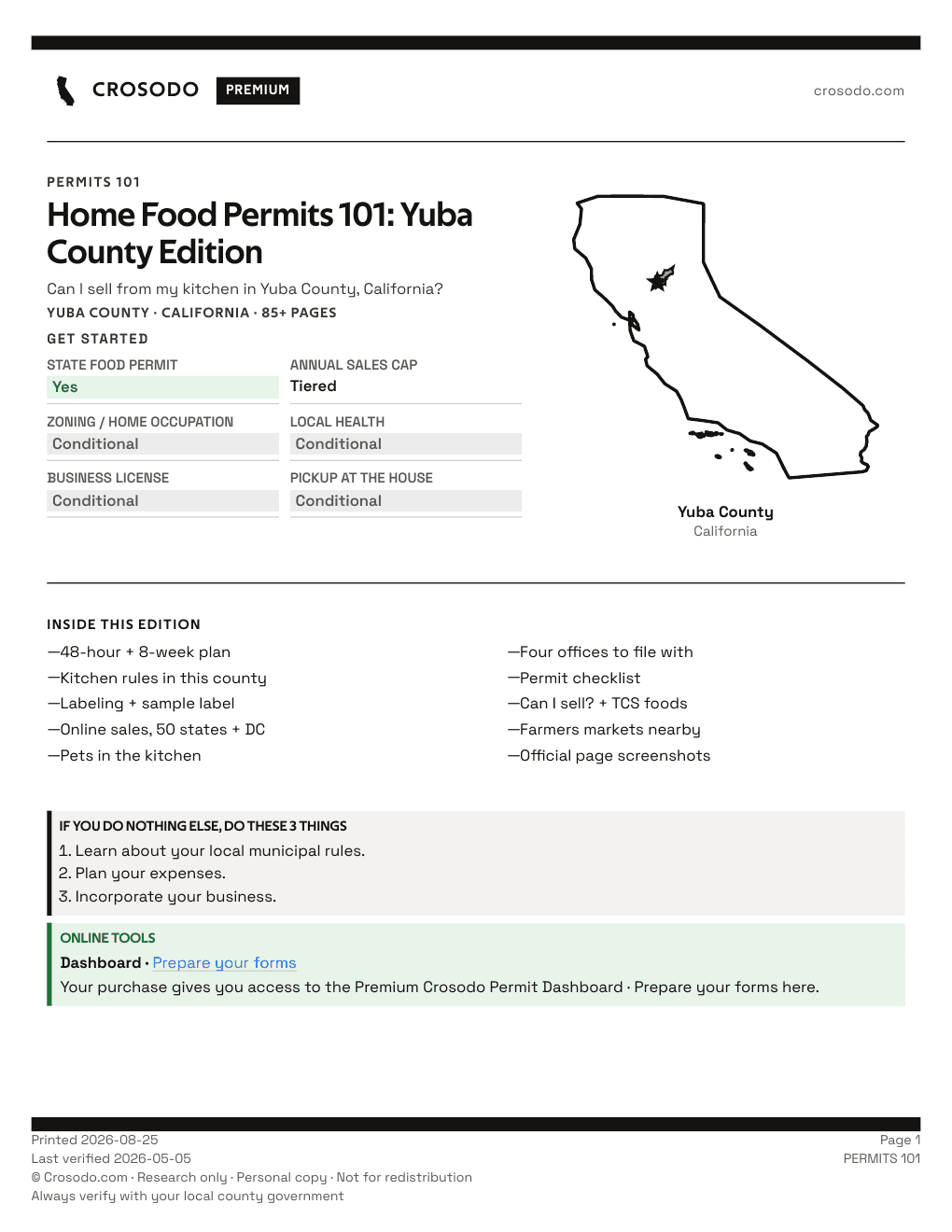 Permit Guide 101 cover for Yuba County