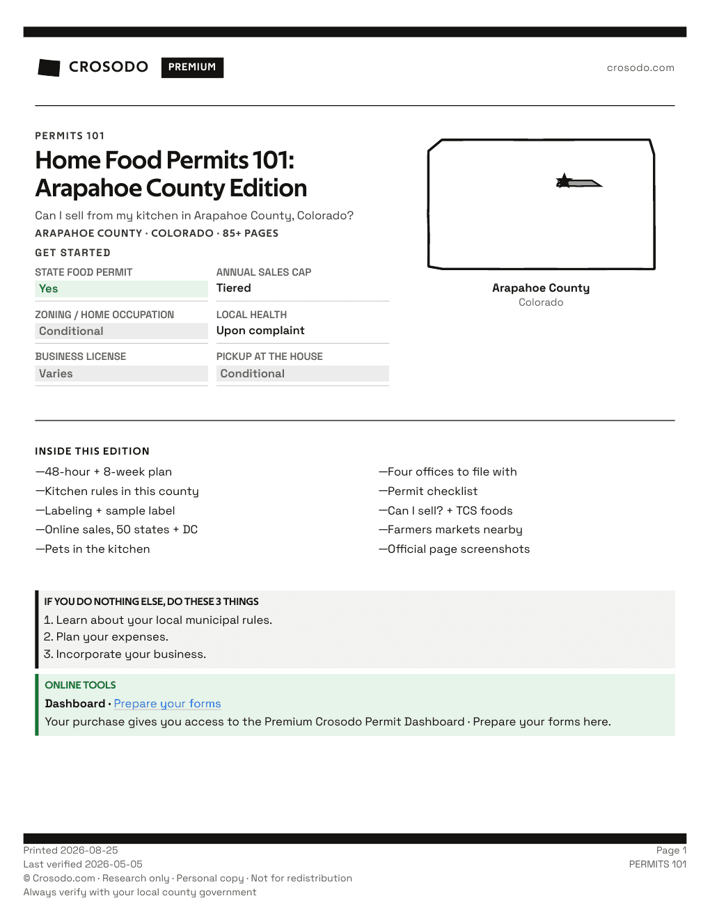 Permit Guide 101 cover for Arapahoe County